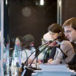 Intérpretes em um evento