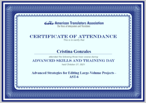 2021 ATA - Certificate - CG - ASTD