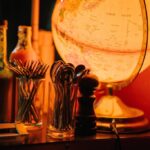 Globo terrestre com luz